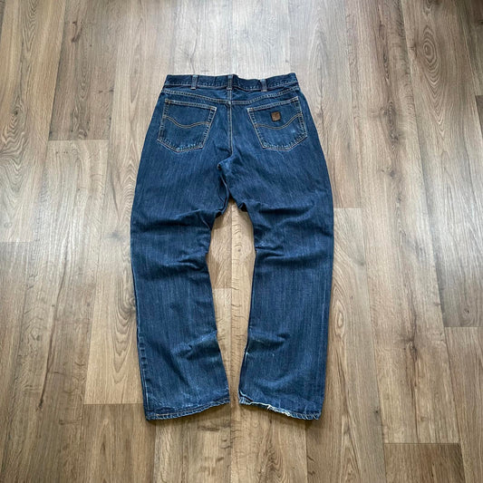 Carhartt Dark Wash Denim Jeans Relaxed Straight