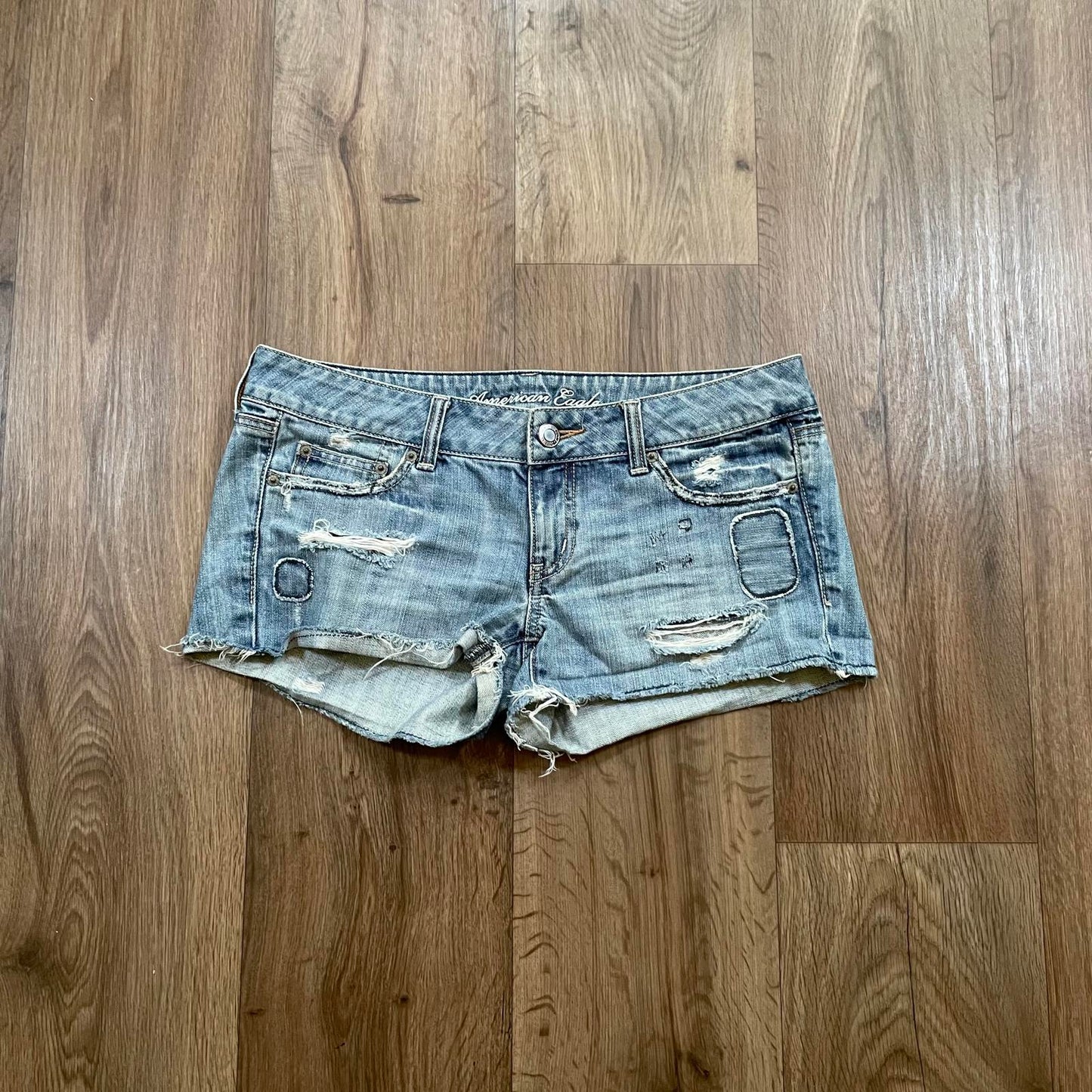 American Eagle Distressed Micro Denim Shorts