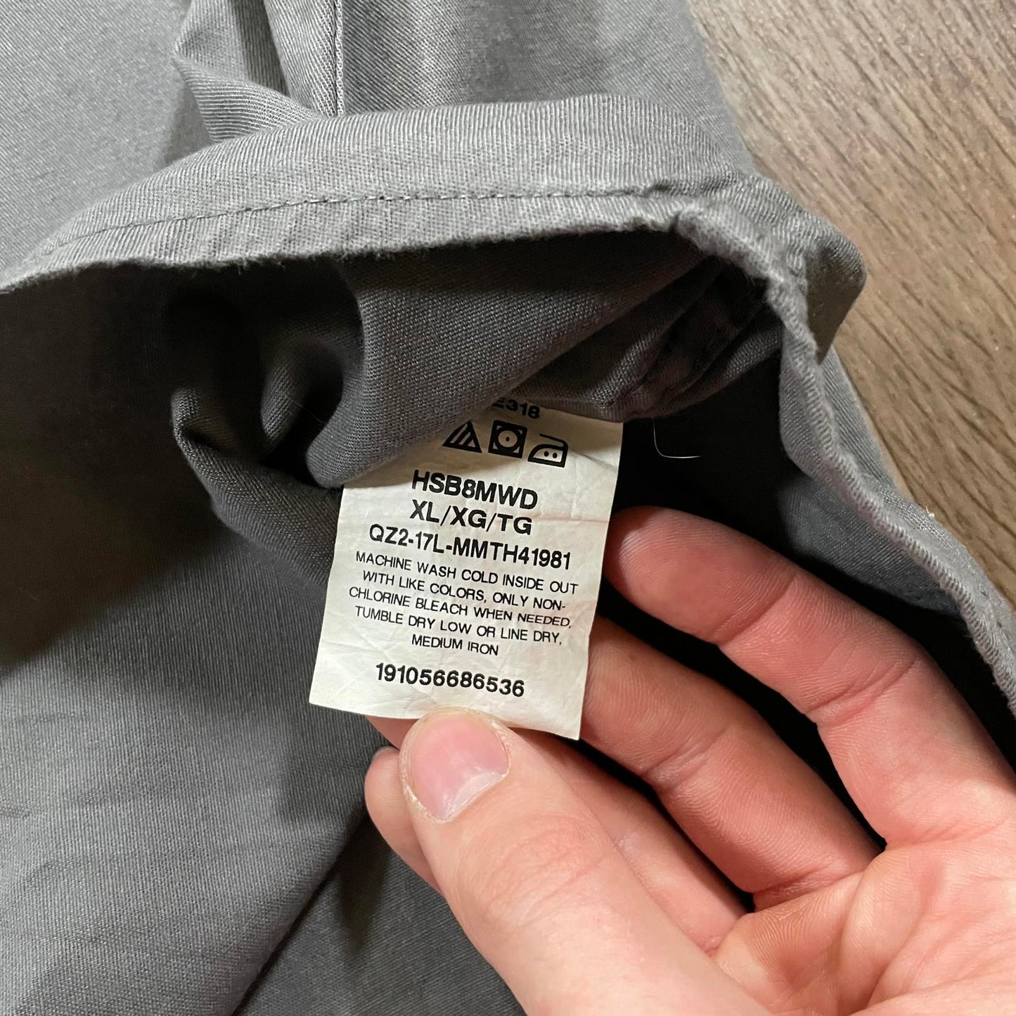 Wrangler Grey Button-Up Short Sleeve Shirt