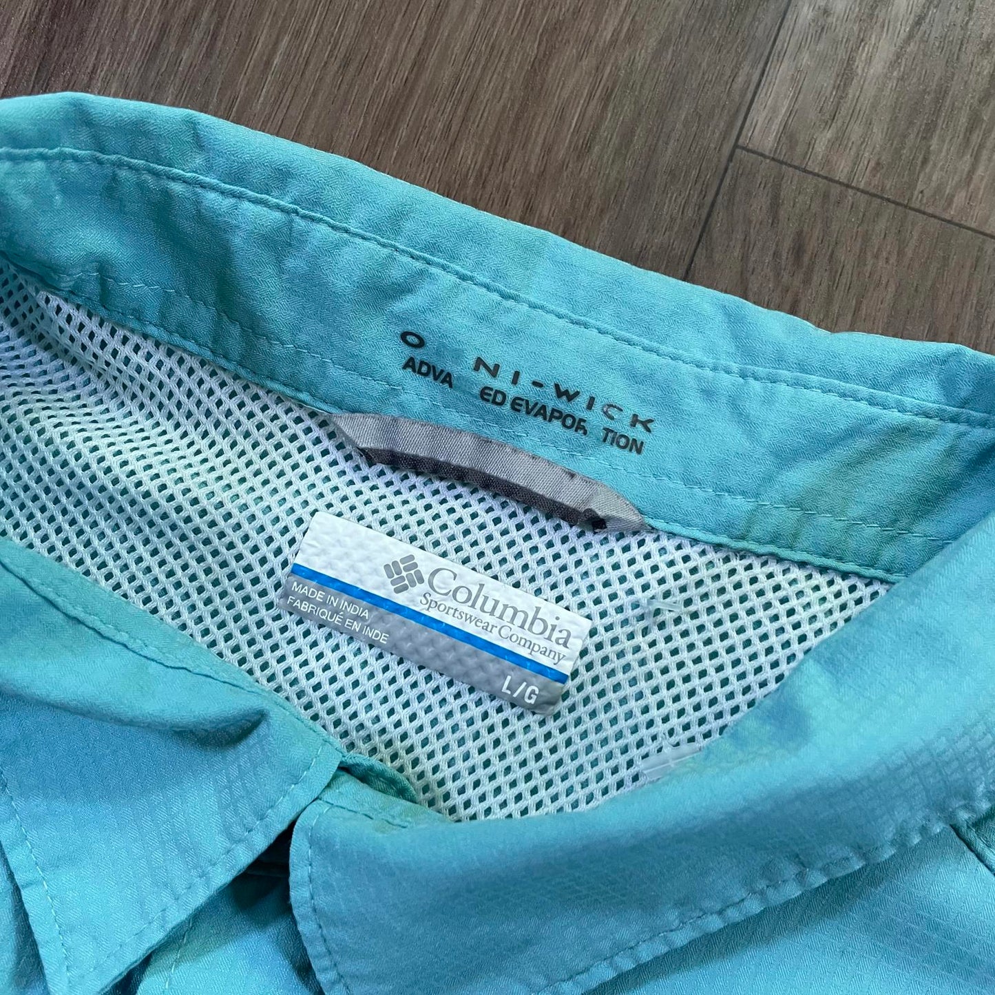 Vintage Columbia PFG Lightweight Turquoise Shirt