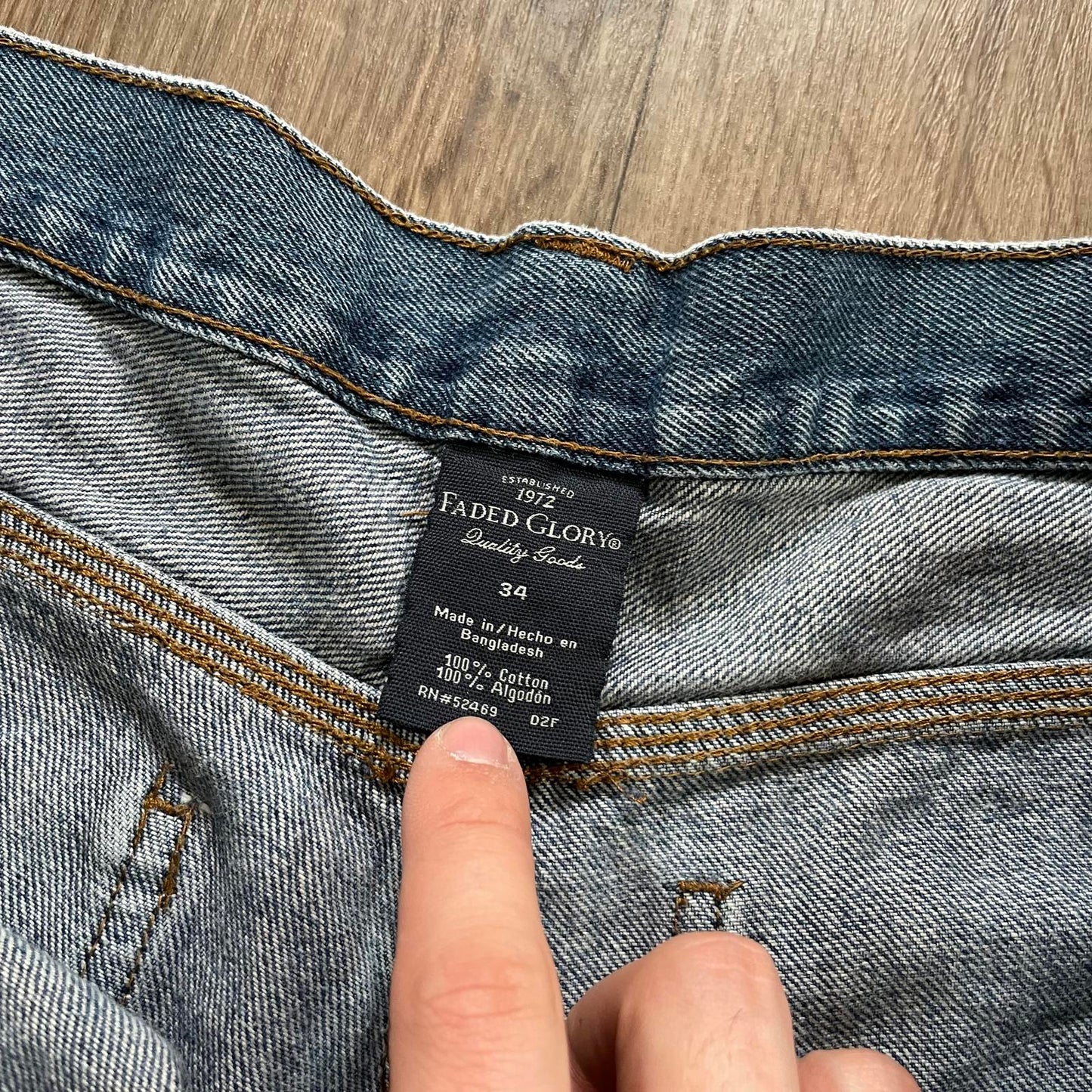 Faded Glory Dark Blue Carpenter Denim Shorts