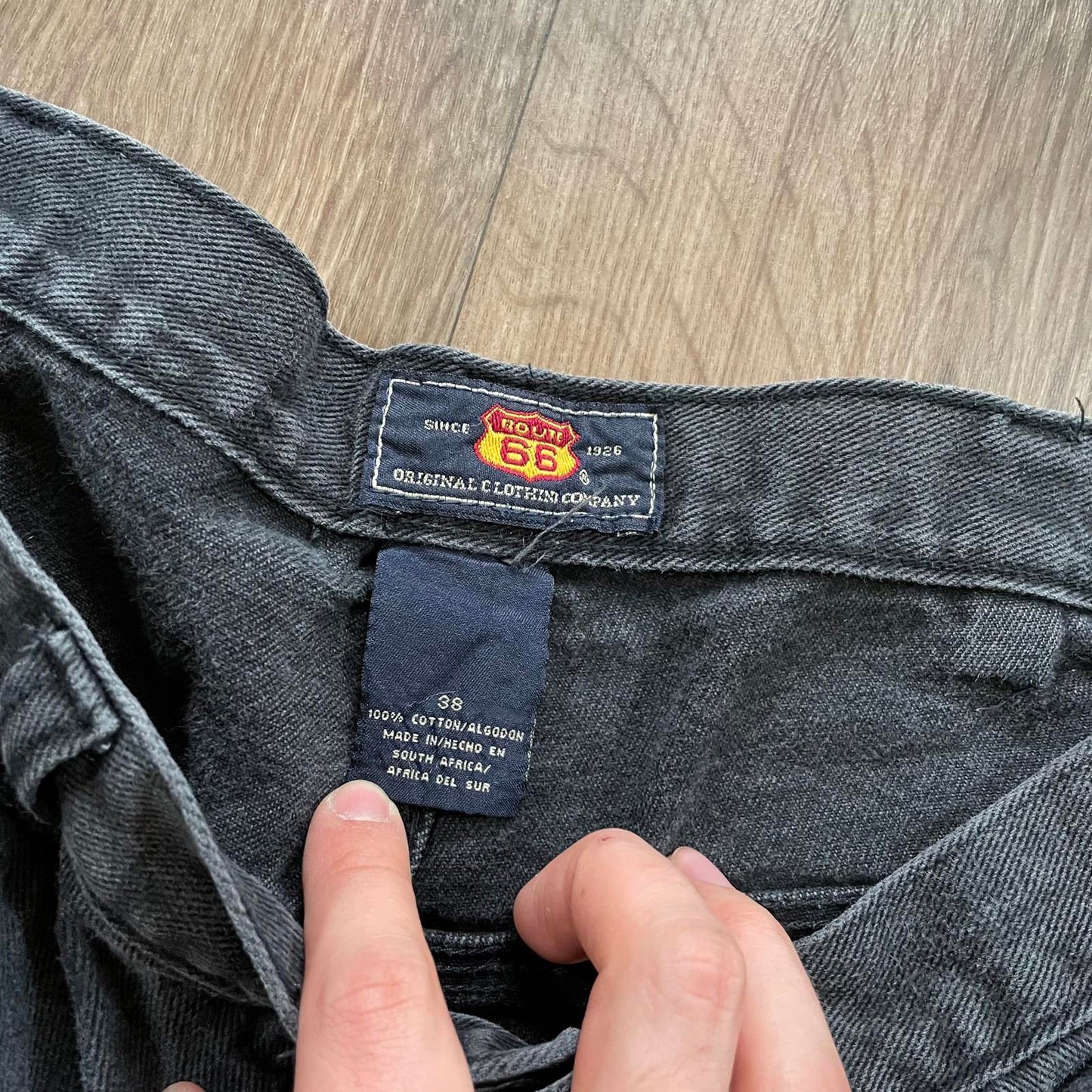Route 66 Carpenter Denim Shorts Black