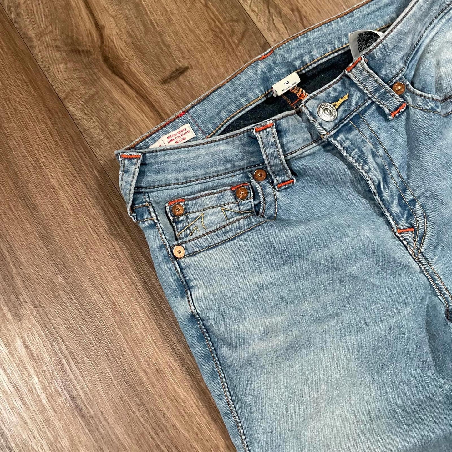 True Religion Mid Rise Skinny Jeans W30 L29